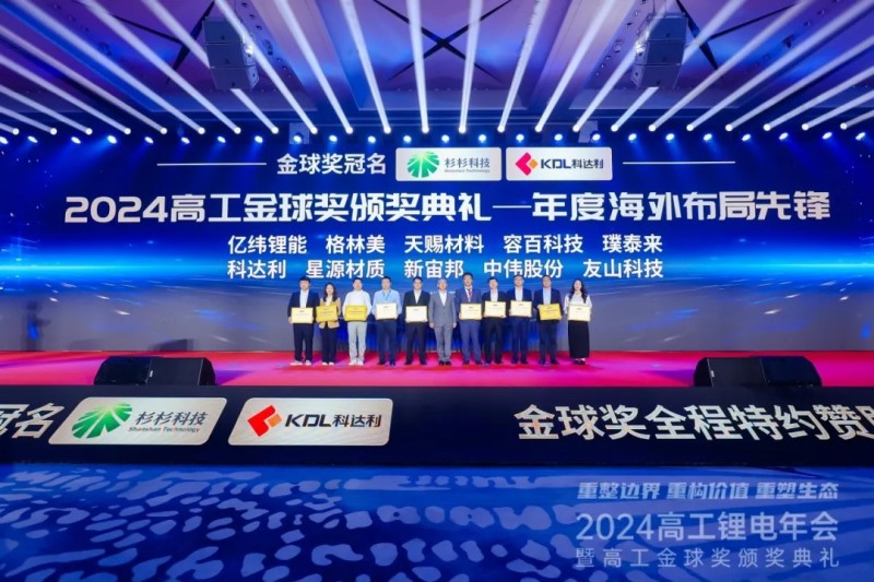 再獲獎！|中偉股份榮獲2024高工鋰電金球獎“年度海外布局先鋒”